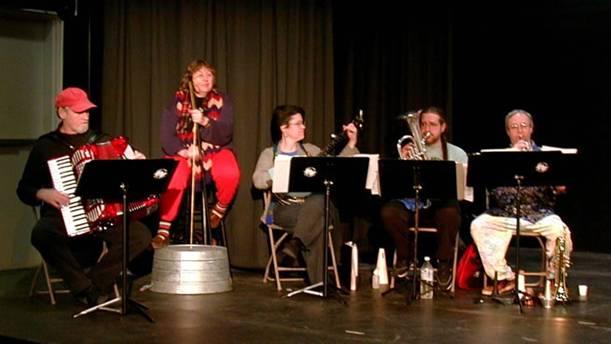 Deluxe Vaudeville Orchestra is the house band at the cabaret Saturday night