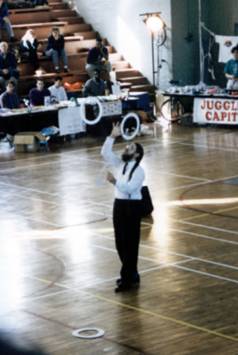 Andy Ford juggles rings