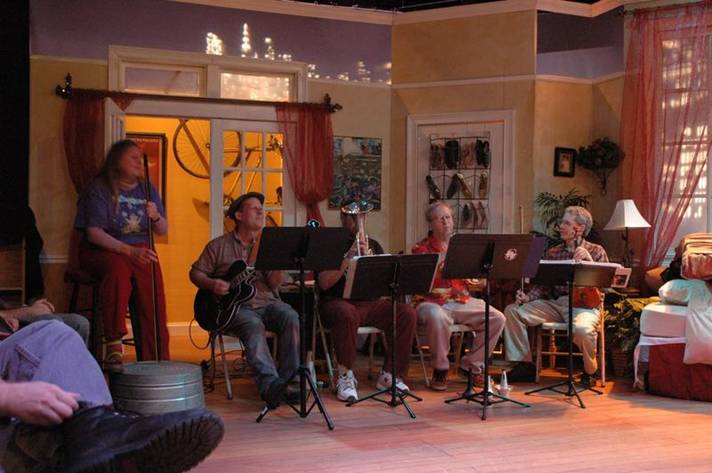 DeLuxe Vaudeville Orchestra provides live music for the Late Night Cabaret.